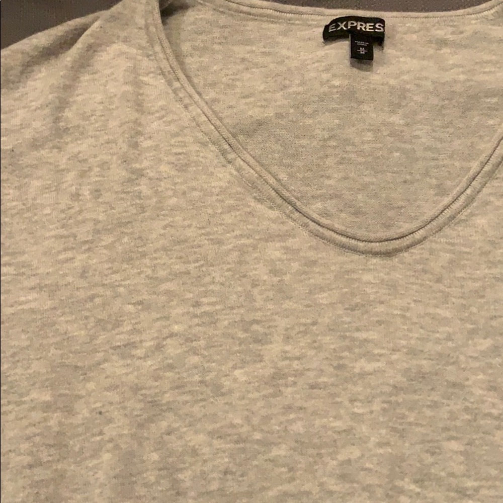 Express Grey Ribbed Shirt - Picture 6 of 10